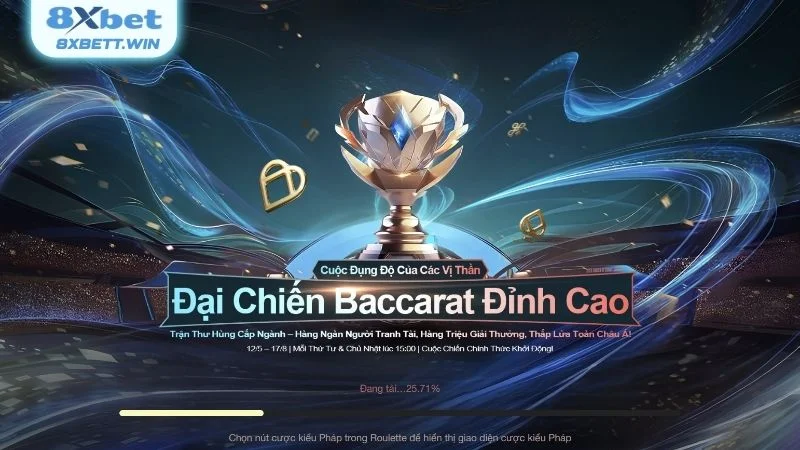 Luật chơi của Baccarat tại 8xbet không có sự thay đổi