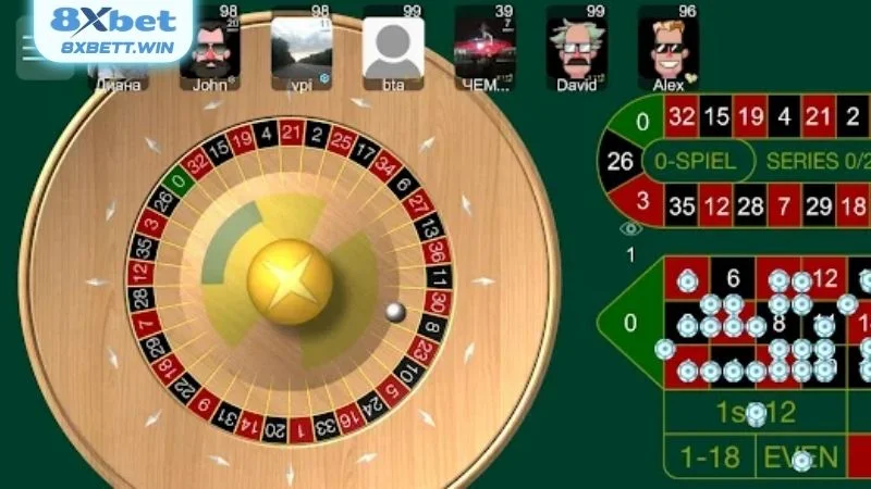 Roulette tại 8XBET là trò chơi đơn giản nhưng đầy tính chiến thuật